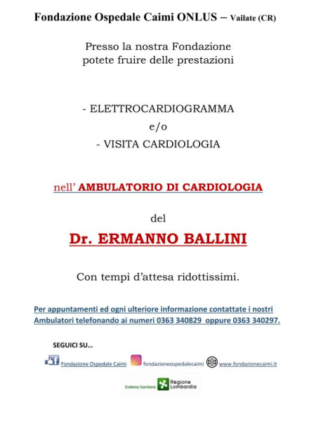 Ambulatorio Cardiologia Dr Ermanno Ballini