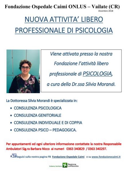 Attività libero professionale di Psicologia dssa Morandi