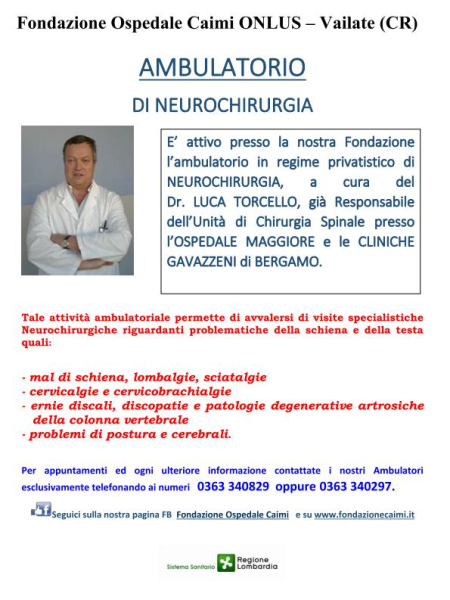 Ambulatorio di Neurochirurgia Dr Luca Torcello