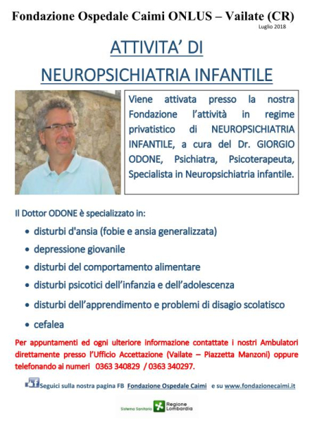 Ambulatorio Neuropsichiatria Infantile Dr Giorgio Odone