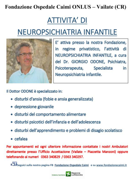 Ambulatorio di Neuropsichiatria Infantile Dr Giorgio Odone