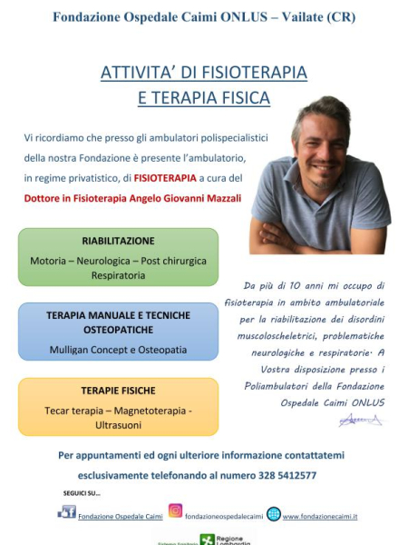 Attività di Fisioterapia e Terapia Fisica Dr Angelo Mazzali