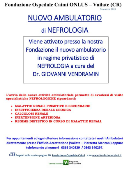 Ambulatorio Nefrologia Dr Giovanni Vendramin
